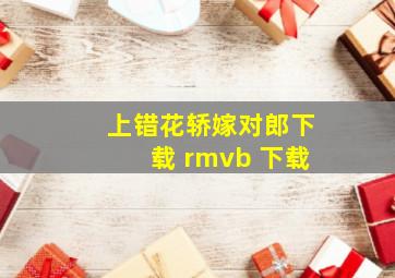 上错花轿嫁对郎下载 rmvb 下载